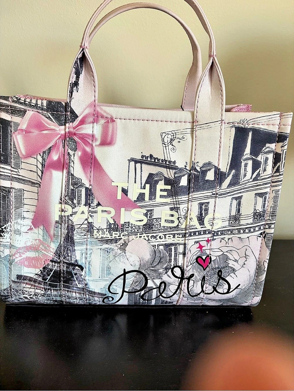 Marc Jacobs The Paris Tote Bag Pink & White Plaid